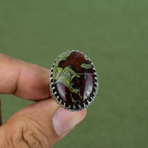 แหวนพลอยสีเงินสเตอร์ลิง925ทำด้วยมือเครื่องประดับหรูหราสำหรับงานหมั้นและงานปาร์ตี้ดีไซน์คลาสสิกมีให้เลือก - Product Image 1