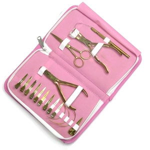 Kit Completo de Herramientas para Extensiones de Cabello con Pinzas de Acero Inoxidable, Agujas para Coser Cabello, Accesorios para Tejer Extensiones - Product Image 4