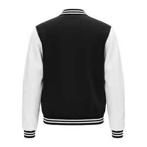 Chaqueta Universitaria Unisex Vintage de Lana Bordada, Delgada, con un Solo Botón, Cuello Alto, Diseño ODM, Acabado con Letras, Resistente al Viento y Ecológica - Product Image 6