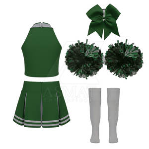 Ensemble de tenue de pom-pom girl professionnelle, design personnalisé, débardeur court et jupe, vêtements de compétition sportive - Product Image 6