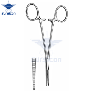 Pinzas Leriche para arterias, 15 cm (6 pulgadas), rectas, 1x2 dientes, de acero inoxidable premium, hemostáticas, para cirugía vascular general - Product Image 3