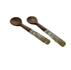 Juego de Cubiertos para Servir Mantequilla, Diseño Vintage, Ecológico, 2 Piezas, Artesanía India de Madera de Calidad, Venta al Por Mayor - Product Image 1