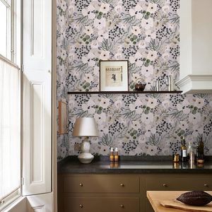 Carta da Parati Adesiva Beige e Marrone Caffè con Motivi Floreali e Foglie in Stile Boho Vintage, Facile da Applicare, Decorazione Murale - Product Image 6