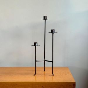 Modern Decorative Iron Metal Candle <b>Holder</b> Matte <b>Black</b> <b>black</b> <b>Candlestick</b> for Home Decoration - Product Image 3