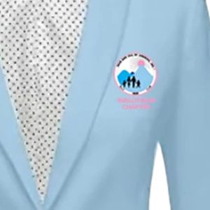 Blazer professionnel bleu clair pour femme, à manches longues, revers cranté, bouton unique, coupe ajustée, veste de bureau formelle, tenue de travail élégante - Product Image 6