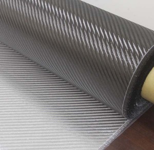 Tela de fibra de carbono con tejido de sarga plateada - Product Image 1