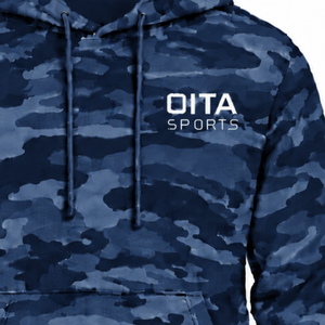 <b>Navy</b> Blue Camo Pullover Hoodie <b>Men</b> Custom Camouflage Printed Sweatshirt Kangaroo Pocket Drawstring Long Sleeve Casual Sportswear - Product Image 6
