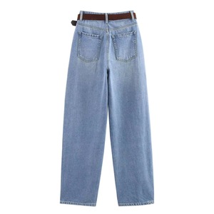 Pantalones Vaqueros Personalizados para Mujer, Jeans de Algodón, Lavado Claro, Estilo Holgado - Product Image 3