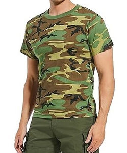 Camiseta Táctica para Hombre con Cuello Redondo y Estampado de Camuflaje Personalizado, MOQ Bajo, para Entrenamiento Deportivo y Caza, Transpirable - Product Image 6