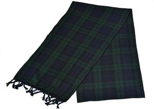Women's Wool Plaid Shawl Scarf Long Red Black Green Tartan Pattern Winter Wear Durable Daily Use - Product Image 2