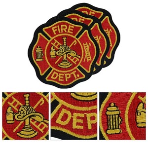 Écusson de la Brigade des Pompiers en PVC thermocollant, appliqué 3D gaufré, forme personnalisée, décoration en tissu pour cadeaux - Product Image 3