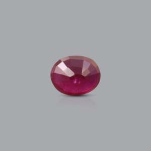 3.35 Carat Oval Faceted Lab Created Ruby Loose Gemstone for Fine Jewelry - Product Image 2