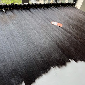 Extensions de cheveux vierges vietnamiens 100% humains, qualité 12A, lisses, cuticules alignées, double trame machine, compatibles avec la dentelle HD - Product Image 3