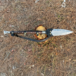 SAZ ENTERPRISES Hache forgée à la main, lame en acier à haute teneur en carbone, manche en bois de rose, prête au combat, lance médiévale, OEM industriel, DIY - Product Image 4