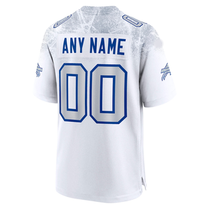 Game Jersey American Football Unisex V-<b>Neck</b> White Color Men's Shirt Mesh Panels <b>Light</b> weight Fabric Breathable Women Jersey - Product Image 2