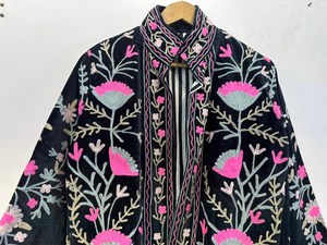 Veste d'hiver pour filles en coton 100% écologique, imprimé floral indien numérique, réversible et matelassée - Product Image 2