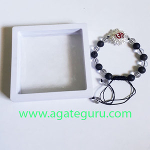 Pulsera de árbol de la vida de cuarzo rosa con ágata de diamante de corte princesa y estilo budista religioso de perla para boda o regalo - Product Image 5