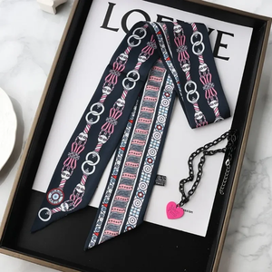 Pañuelo de seda cuadrado de moda para mujer, lazos para el pelo, diademas, bandanas, pañuelos para la muñeca, pañuelos para el cuello, foulards, lazos para el cuello, agradable al tacto - Product Image 4