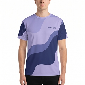 T-shirt décontracté pour homme imprimé sur mesure, sublimation, coton et polyester, manches courtes, motif graphique, streetwear tendance, haut de tous les jours - Product Image 5