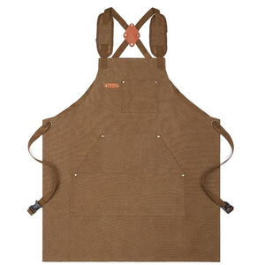 High Quality Cotton Canvas Baker Chef Apron Custom Logo <b>Kitchen</b> Chef Barista Canvas Apron Adjustable Denim Bar Aprons - Product Image 6
