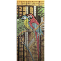 Rideau de porte enroulable en bambou personnalisé de haute qualité, motif vertical bohème, perles peintes, technique vietnamienne à trous, pour mariage