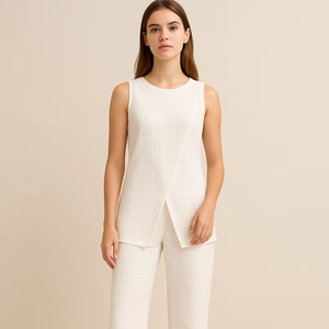 Combinaison de luxe sans manches bleu sarcelle avec fermeture éclair dorée, taille peplum, pantalon large, tissu polyester, tailles M, L, XL, XXL, style indien et pakistanais - Product Image 1