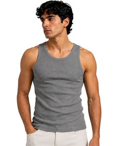 Camiseta sin mangas de algodón gris jaspeado para hombre, ajustada, sin mangas, para gimnasio, informal, de verano, atlética, para culturismo, personalizada por el fabricante - Product Image 1