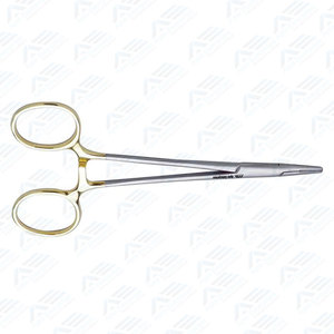 Pinzas de metal Pinzas manuales Mandíbulas dentadas rectas Portaagujas Tc Halsey Premium Instrumento quirúrgico Acero inoxidable - Product Image 3