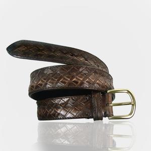 Ceintures formelles pour hommes de style vintage avec boucle, impression par transfert thermique, ceintures en cuir véritable résistantes, fabricant et grossiste - Product Image 3