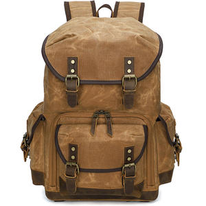 <b>Canvas</b> Casual <b>Backpack</b> Unisex Softback 36-57L Classic Geometric Eco Friendly Open Closure Travel Sports Durable - Product Image 4