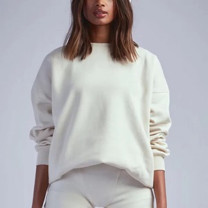 Custom Women Sweatshirt Logo Pullover Casual Streetwear Wholesale OEM Private Label Bulk Order <b>Winter</b> <b>Top</b> Solid Color 100% - Product Image 2