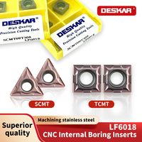 DESKAR SCMT09T304 TCMT090204 110204 16T304 LF6018 Plaquette en carbure indexable pour tour CNC, pour porte-outil SCLCR TCLCR