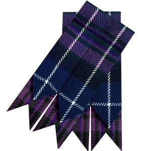 Plaid Tartan Kilt Flashes in Purple and Navy Blue with White Stripes <b>Musical</b> <b>Instrument</b> Accessories - Product Image 3