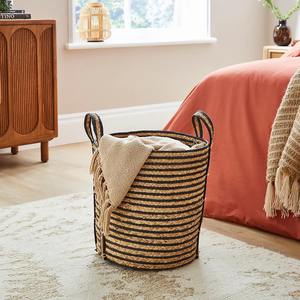 Panier de rangement en jacinthe d'eau, fait main, vente en gros, écologique, fabriqué au Vietnam - Product Image 3