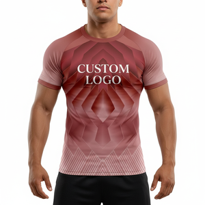 Rash Guard <b>for</b> Gym Training <b>Men</b> Customized Color MMA <b>Compression</b> <b>Shirt</b> Short Sleeve Athletic Base Layer Running Cycling - Product Image 4