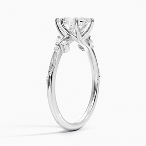 Anillo BOJ 030 con Corte Marquise, Plata 925, Camelia, Diamante Migraine, 2ct, Color D, VVS1, Moissanita, Certificado GRA, Precio Bajo - Product Image 2