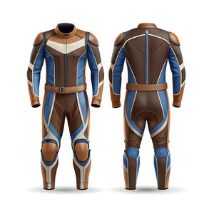 Equipo de seguridad premium para motociclismo, traje de cuero para moto, cómodo para conducción urbana, chaquetas de motocicleta de cuero genuino con protección. - Product Image 1