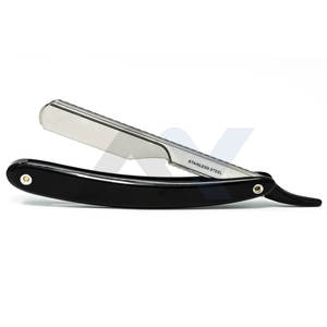 Rasoir professionnel pour barbier, lame en acier inoxydable, manche en plastique, rasoirs et shavettes personnalisés OEM, vente en gros, approvisionnement en vrac - Product Image 6