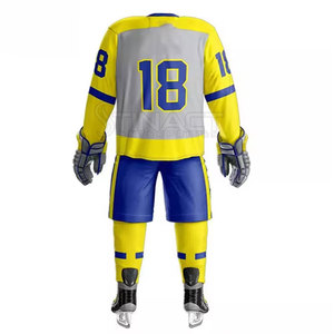 Venta directa de fábrica, uniforme de hockey sobre hielo personalizable con tela duradera y ajuste elástico, perfecto para jugadores. - Product Image 5