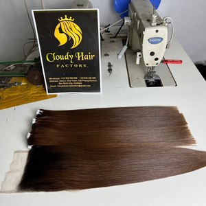 Paquets de cheveux humains droits d'os de couleur personnalisée en gros 100% vendeur de cheveux bruts - Product Image 5