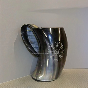 Taza de Café de Lujo Hecha a Mano para Regalo de Boda con Asa de Cuerno Real 100% a Prueba de Fugas y Revestimiento Seguro para Alimentos - Product Image 6