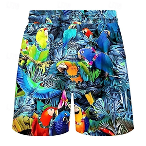 Divertidos Shorts de Playa con Estampado de Pollo Kung Fu, Moda de Verano para Hombres y Niños, Shorts de Baño Casuales con Estampado 3D de Animales, Talla Grande - Product Image 3