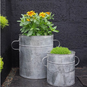 Pots de fleurs en zinc de qualité supérieure, design côtelé, pots de plantes en métal, articles ménagers, pots en zinc - Product Image 4