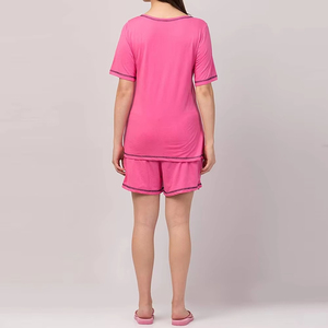 Conjunto de Camiseta y Pantalones Cortos de Color Liso con Logotipo Personalizado OEM al por Mayor 2024, Ropa Casual para Mujer, Conjunto de Pantalones Cortos Transpirables para Mujer - Product Image 6