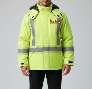 Wholesale Reflective Safety <b>Jacket</b> Waterproof High Visibility Workwear <b>Jacket</b> For Construction <b>Workers</b> - Product Image 4