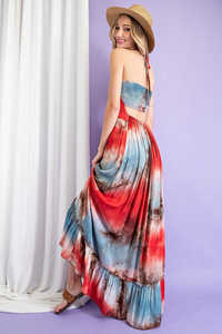 ชุดเซ็ตผ้าฝ้ายคอวีทรงแม็กซี่สำหรับผู้หญิง ดีไซน์เอวธรรมชาติ สไตล์โบโฮหวานๆ เหมาะสำหรับใส่ไปเที่ยวทะเลในช่วงฤดูร้อน เป็นมิตรต่อสิ่งแวดล้อม - Product Image 4