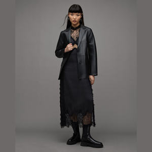 Chaqueta de Motocicleta de Cuero Genuino Ecológica para Mujer, Diseño de Última Moda, Disponible al por Mayor, Chaqueta de Cuero Reversible para Mujer - Product Image 5