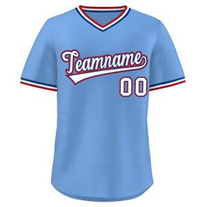 Maillots de baseball sur mesure à col en V, personnalisables avec nom d'équipe, unisexe adulte, 100 % polyester respirant, vêtements de sport avec coutures thermocollées sans couture - Product Image 2