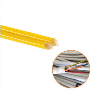 Manchon en fibre de verre enduit de silicone blanc 4KV pour la protection des câbles basse tension - Product Image 1