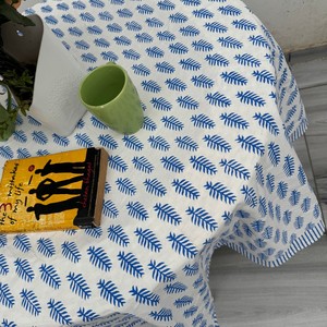100% Cotton <b>Table</b> Cover Real Hand Block Printed Floral Luxury Style <b>Tablecloth</b> <b>for</b> Celebrations and Party Events - Product Image 5